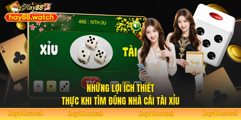 Những lợi ích thiết thực khi tìm đúng nhà cái tài xỉu
